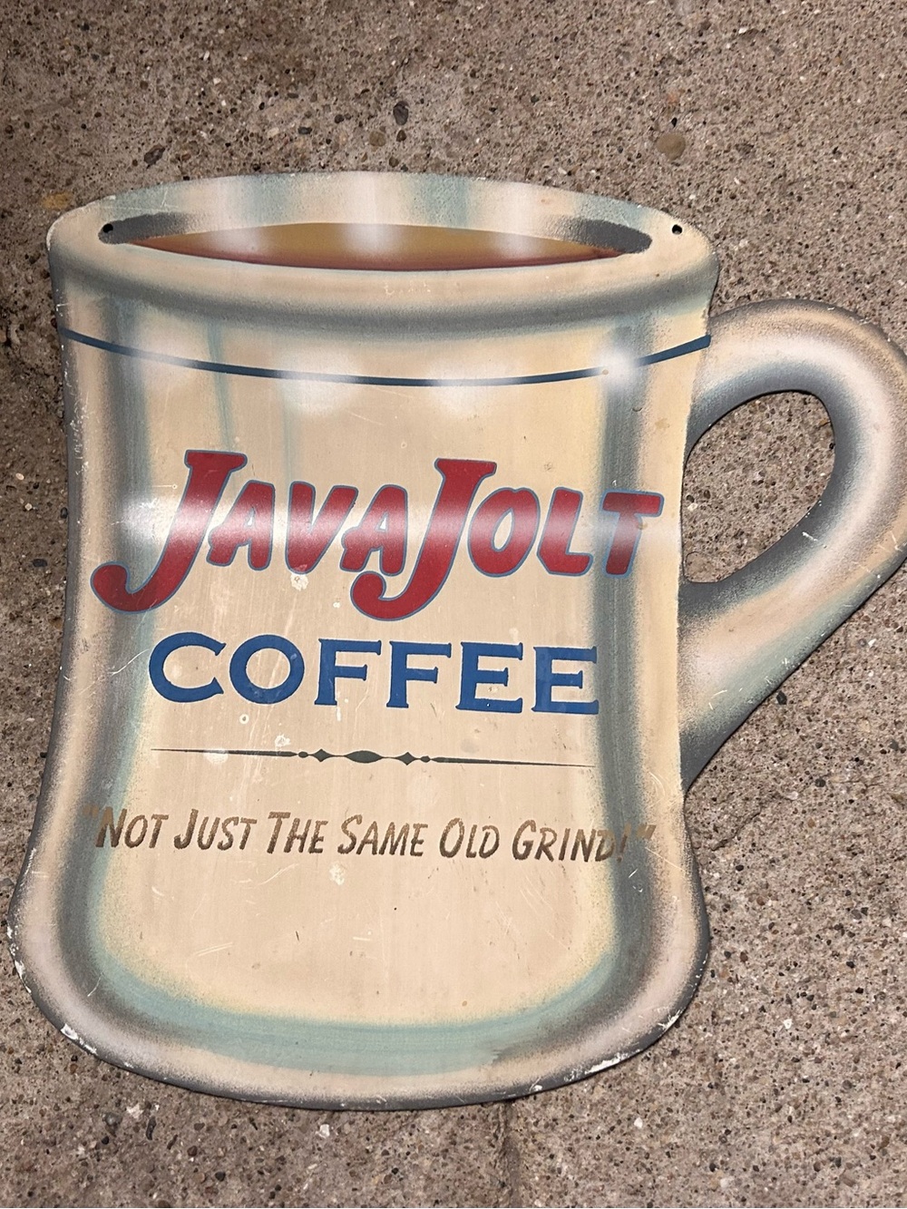 Coffee Decorative Wall Plaque - Cream and Blue